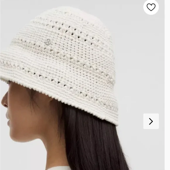 Lululemon Athletica Cream Crochet Bucket Hat☀️SOLD OUT🌴 - Picture 2 of 6